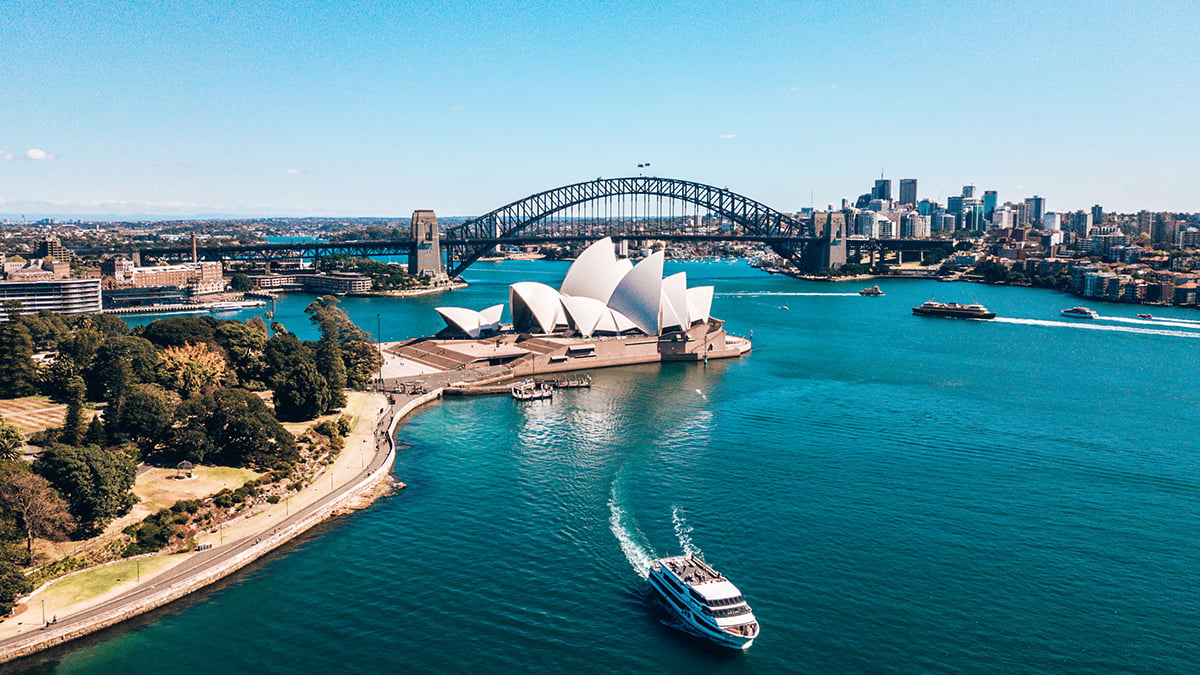 January 10, 2019. Sydney, Australia. Landscape aerial view of Sy