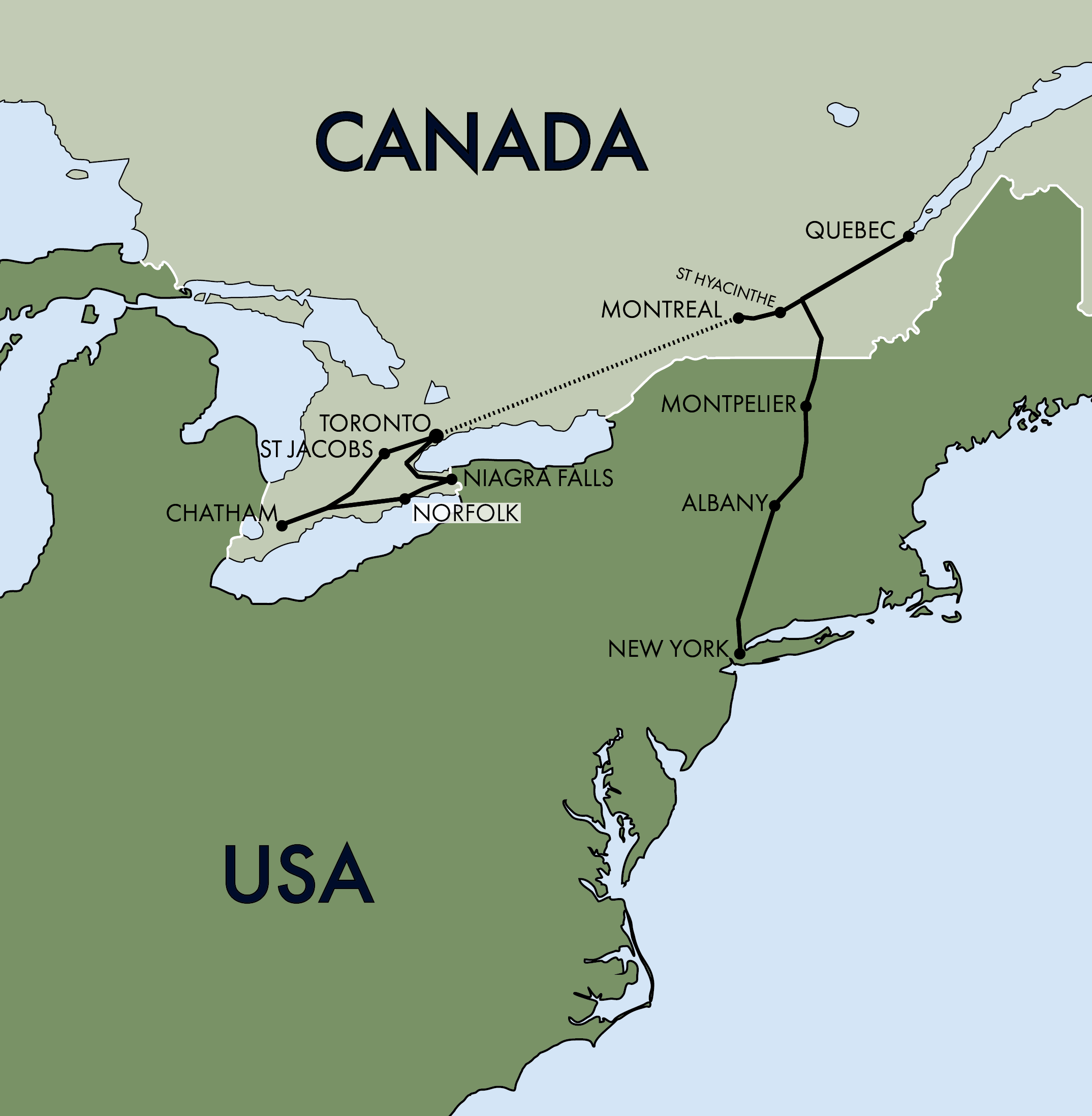 A15324-Autumn Colours-Canada & USA Map